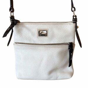 Dooney & Bourke Crossbody Letter Carrier White Black Leather